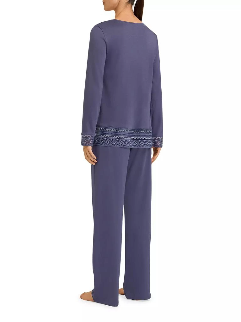 商品Hanro|Jona Long-Sleeve 2-Piece Pajama Set,价格¥804,第4张图片详细描述
