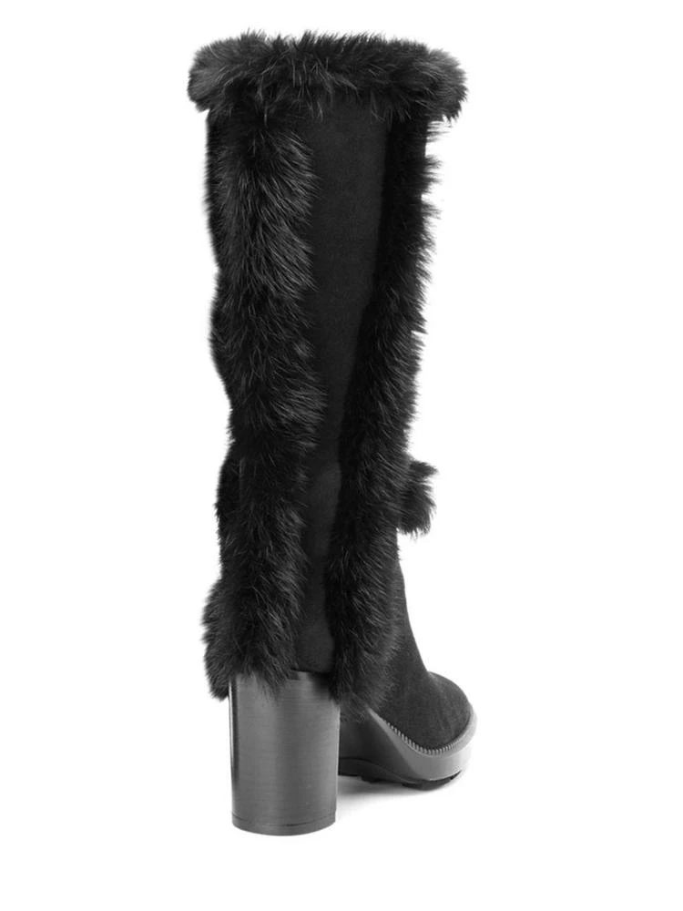 商品Aquatalia|Imelda Shearling & Suede Mid-Calf Boots,价格¥2685,第2张图片详细描述