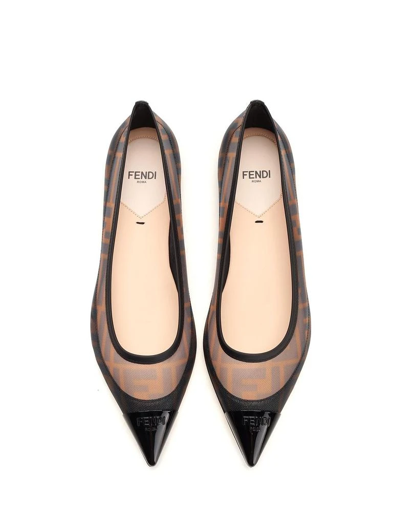 商品Fendi|Ff Mesh Flat Shoes Scarpe Basse Black,价格¥4575,第5张图片详细描述