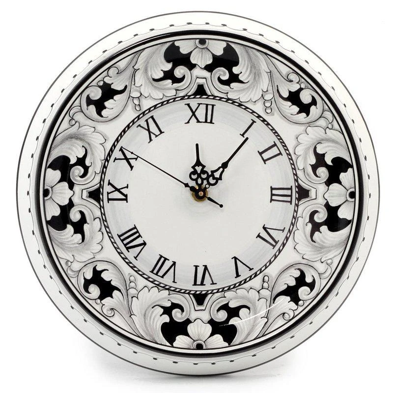 商品Artistica - Deruta of Italy|Deruta Vario Nero: Round Wall Clock,价格¥1719,第1张图片