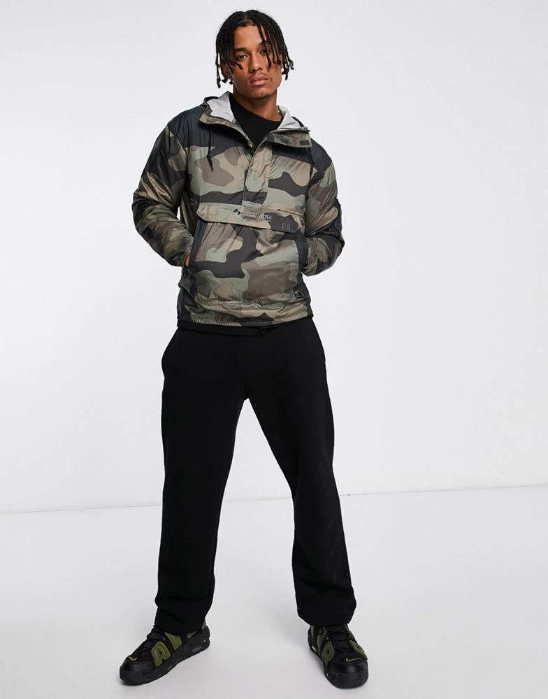 商品Columbia|Columbia Challenger overhead windbreaker in camo,价格¥627,第2张图片详细描述