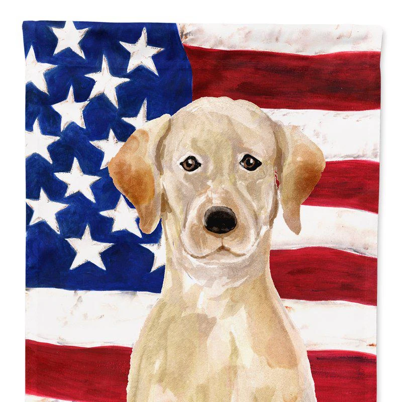 商品Caroline's Treasures|Yellow Labrador Patriotic Garden Flag 2-Sided 2-Ply,价格¥136,第1张图片