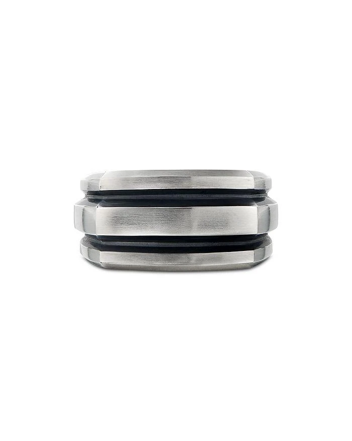 商品David Yurman|Men's Sterling Silver & Black Enamel Deco Cigar Band Ring,价格¥3366,第3张图片详细描述
