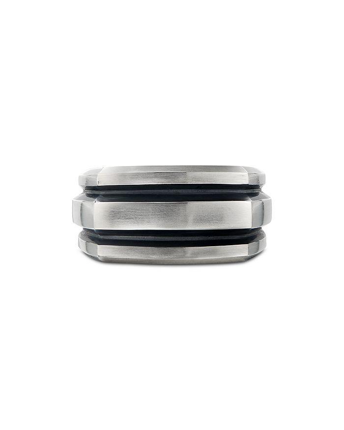 商品David Yurman|Sterling Silver & Black Enamel Deco Cigar Band Ring,价格¥3293,第5张图片详细描述