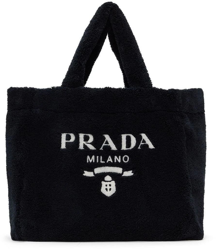 商品Prada|Black & White Terry Tote Bag,价格¥12374,第1张图片