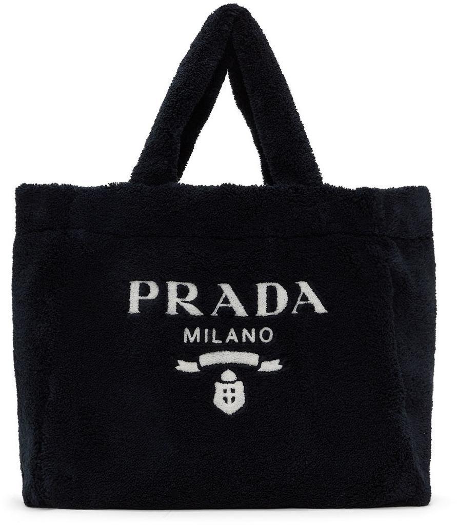 商品Prada|Black & White Terry Tote Bag,价格¥11538,第1张图片