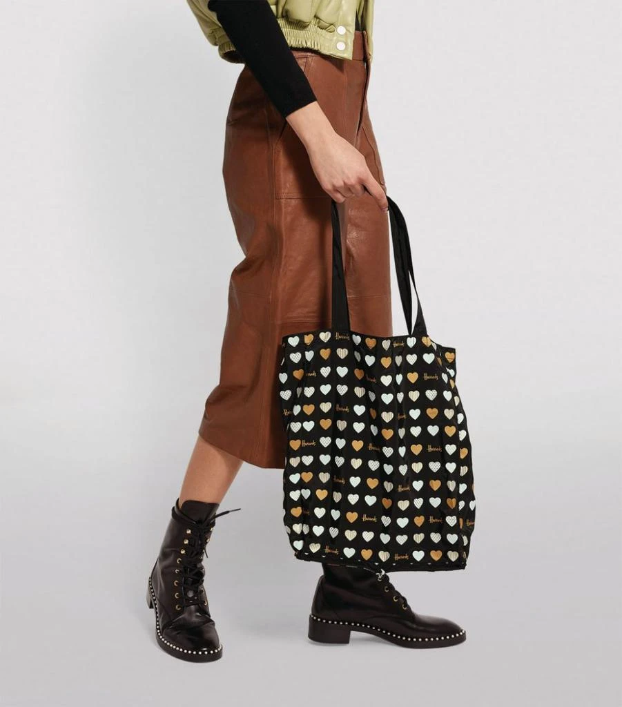 商品Harrods|Glitter Hearts and Shoes Recycled Pocket Shopper Bag (Set of 2),价格¥236,第5张图片详细描述