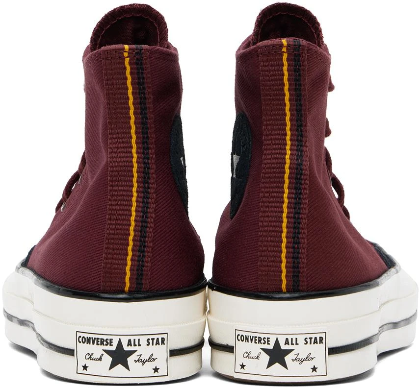 商品Converse|Burgundy & Black Chuck 70 Mixed Materials High Top Sneakers,价格¥408,第2张图片详细描述