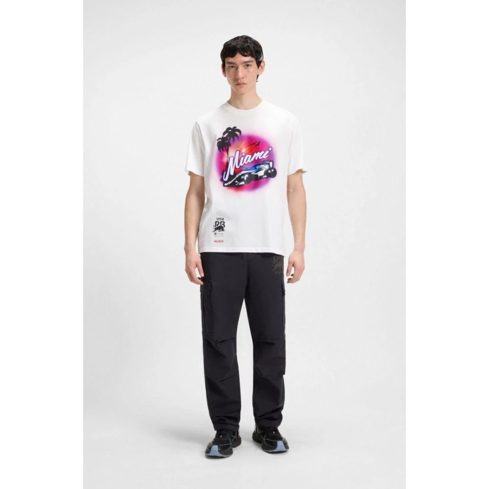 商品Hugo Boss|x VCARB fanwear T-shirt with Miami artwork,价格¥624,第2张图片详细描述