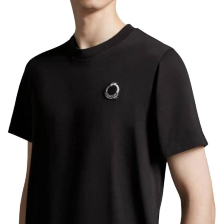 商品[国内直发] Moncler|盟可睐 SS24 印花Logo圆领短袖套头T恤 男款 黑色,价格¥2670,第6张图片详细描述