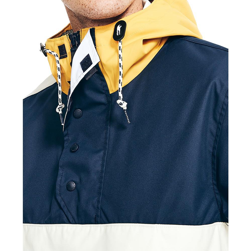 Men's Quarter-Zip Colorblocked Hooded Anorak Jacket商品第4张图片规格展示