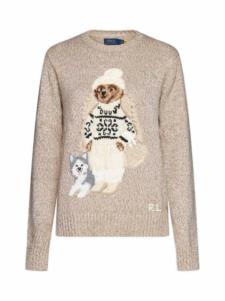 商品Ralph Lauren|Polo Ralph Lauren Bear Embroidered Knit Jumper,价格¥3342,第1张图片