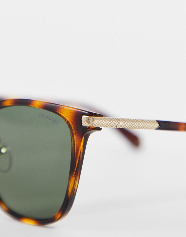 Polaroid classic retro sunglasses in havana tort商品第2张图片规格展示