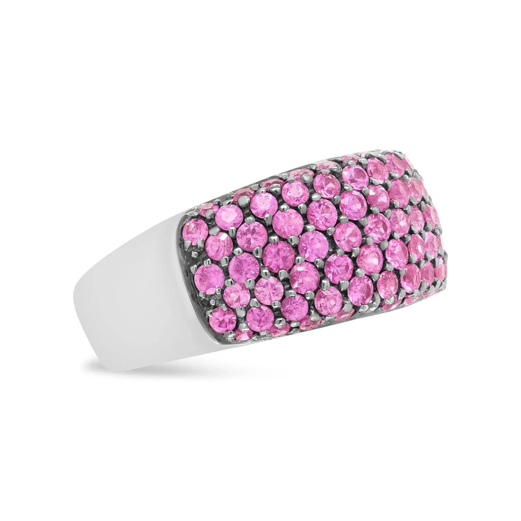 商品Haus of Brilliance|18K White Gold and Black Rhodium Multi Row Pink Sapphire Classic Band Ring,价格¥35779,第3张图片详细描述