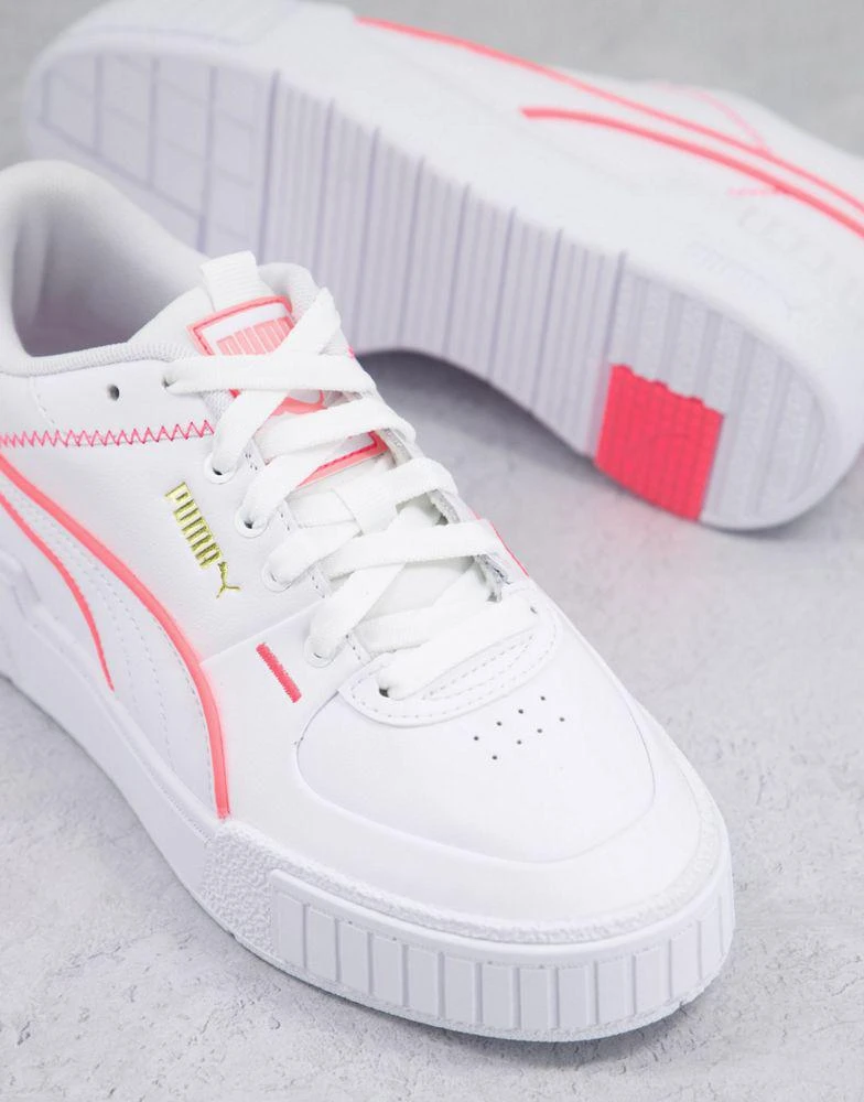 商品Puma|Puma Cali Sport trainers in white with neon pink piping - exclusive to asos,价格¥560,第2张图片详细描述