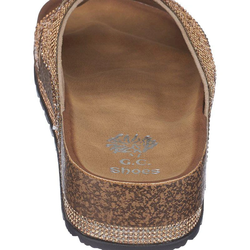 商品GC SHOES|Ariane Gold Footbed Sandals,价格¥377,第2张图片详细描述