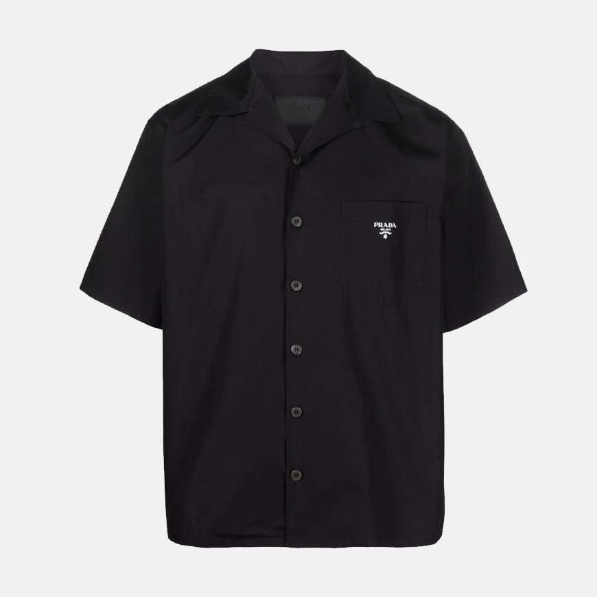 商品Prada|PRADA 男士黑色府绸衬衫 UCS410-1LZC-F0002,价格¥3655,第1张图片