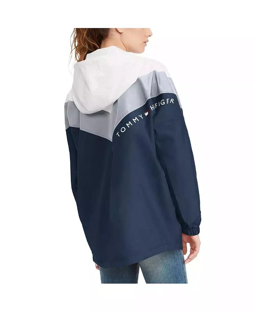 商品Tommy Hilfiger|Women's White, Navy Dallas Cowboys Staci Half-Zip Hoodie Windbreaker Jacket,价格¥741,第2张图片详细描述