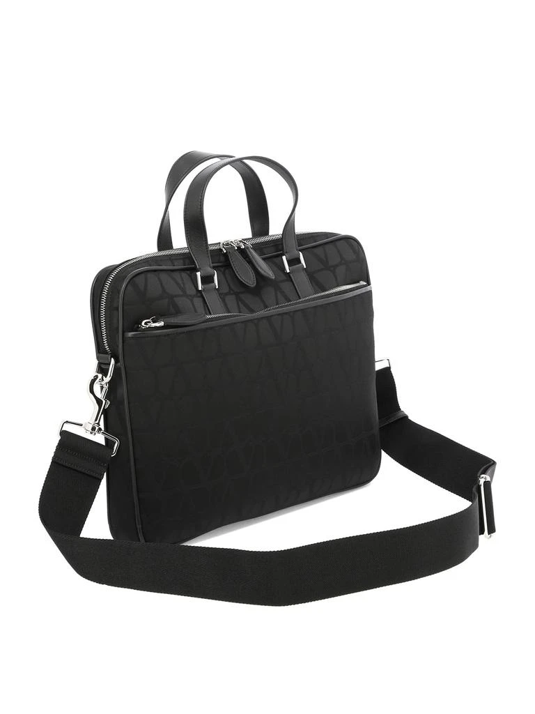 商品Valentino|Work Bag In Toile Iconographe Technical Fabric Handbags Black,价格¥9785,第2张图片详细描述