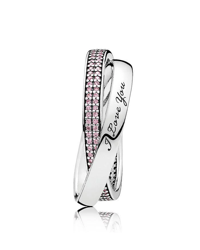 商品PANDORA|Ring - Sterling Silver & Cubic Zirconia Sweet Promise,价格¥524,第2张图片详细描述
