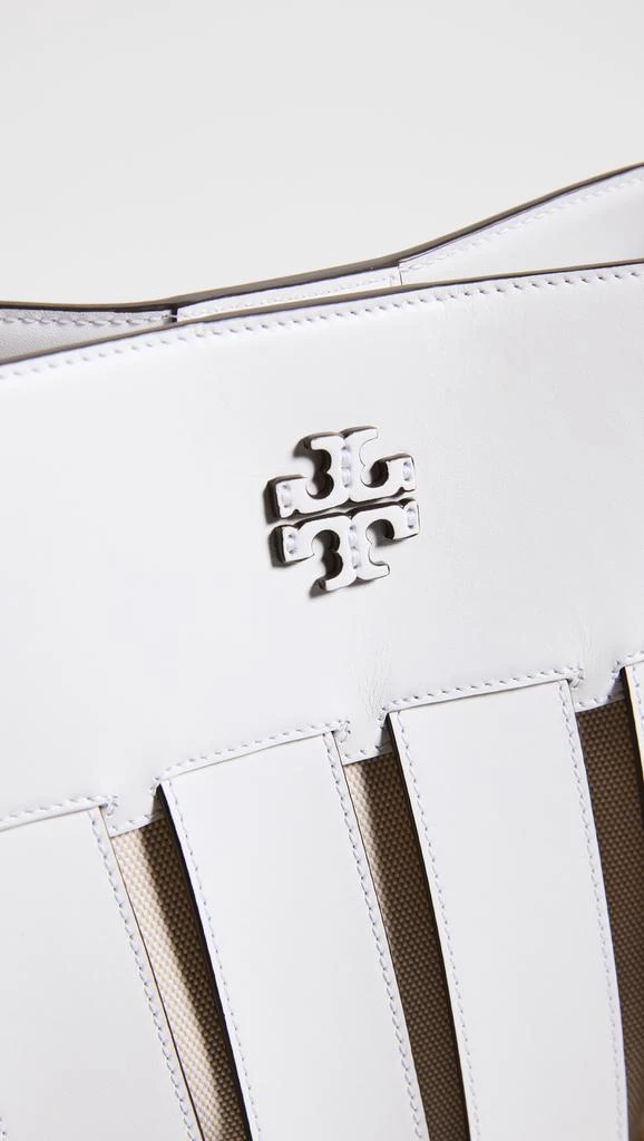 商品Tory Burch|Tory Burch 汤丽柏琦 McGraw 条纹模压桶包,价格¥3690,第5张图片详细描述