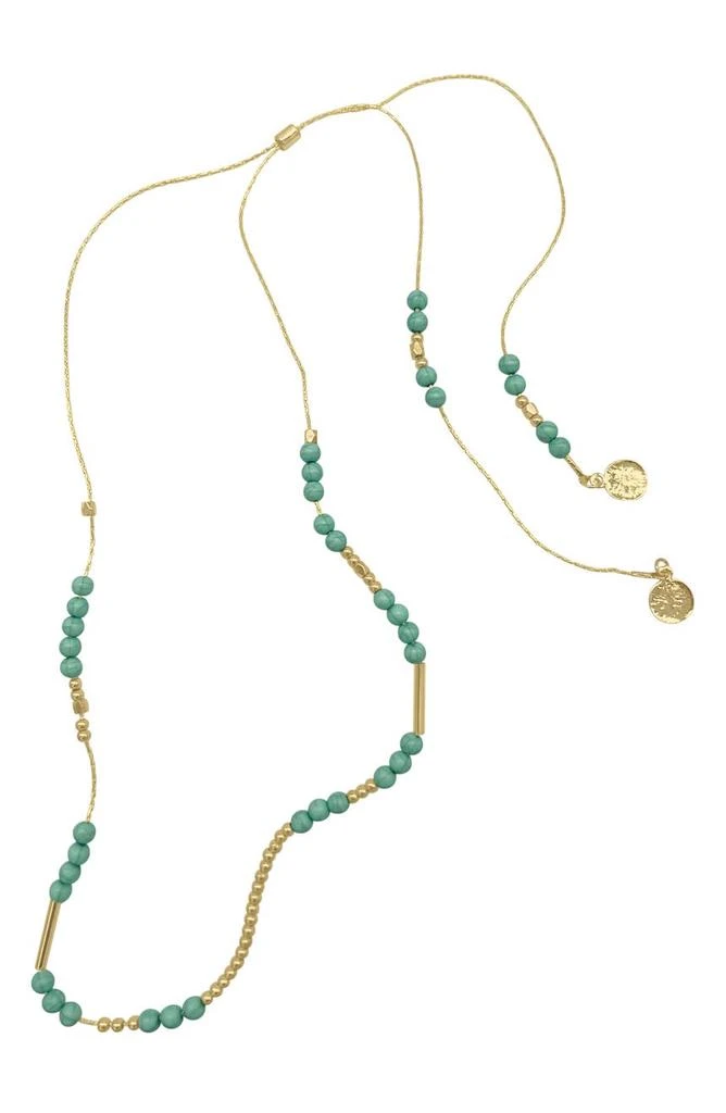 商品ADORNIA|14K Gold Plated Beaded Necklace,价格¥224,第1张图片