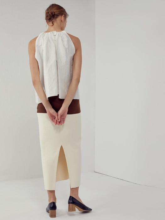 [FRONTROW X RECTO.] Color-block Knit Skirt商品第1张图片规格展示