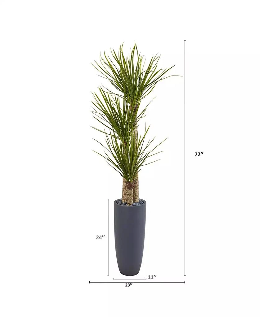 商品NEARLY NATURAL|6' Yucca Artificial Tree in Bullet Planter,价格¥3155,第2张图片详细描述