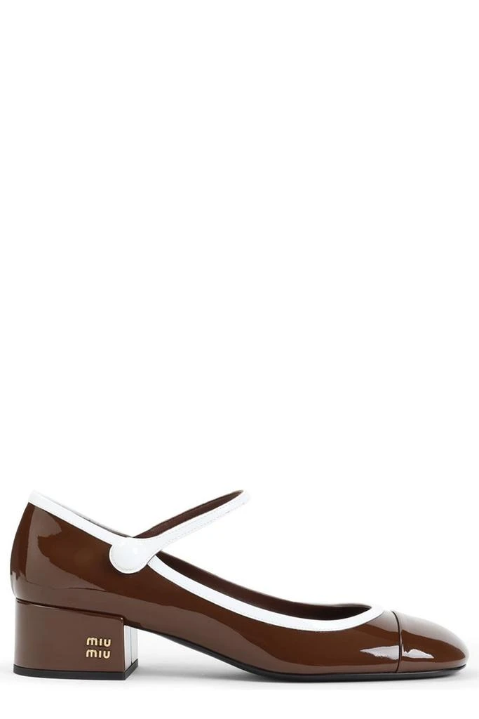 商品Miu Miu|Miu Miu Logo-Lettering Pumps,价格¥6435,第1张图片