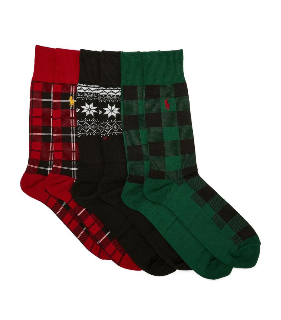 Fair Isle Holiday Socks (Pack of 3)商品第1张图片规格展示