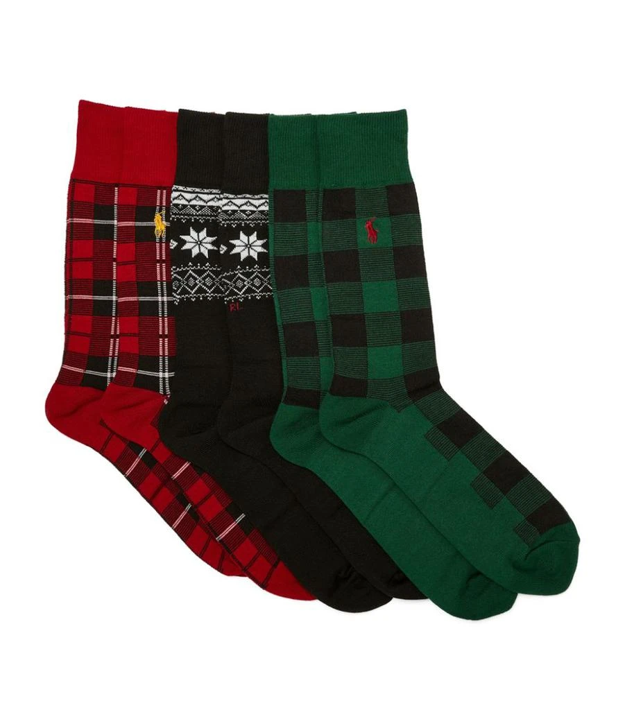 商品Ralph Lauren|Fair Isle Holiday Socks (Pack of 3),价格¥330,第1张图片