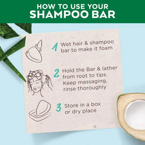 商品Garnier|Garnier Ultimate Blends Coconut Hydrating Shampoo Bar with Aloe Vera for Normal Hair 60g,价格¥90,第3张图片详细描述