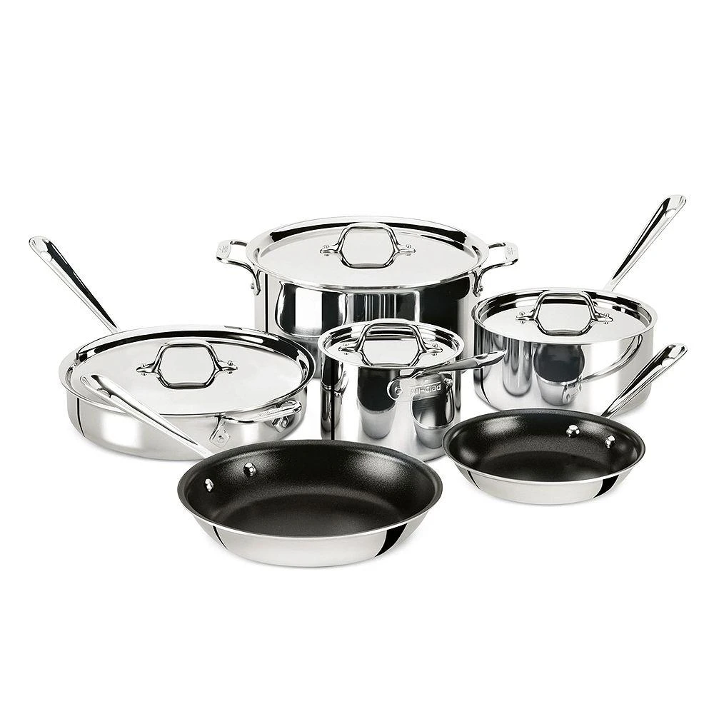 All Clad Stainless Steel Nonstick 10-Piece Cookware Set 商品