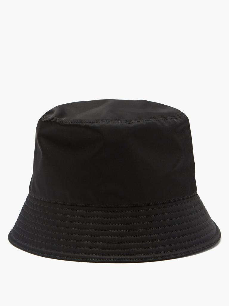 商品Prada|Triangle logo-plaque bucket hat,价格¥3971,第6张图片详细描述