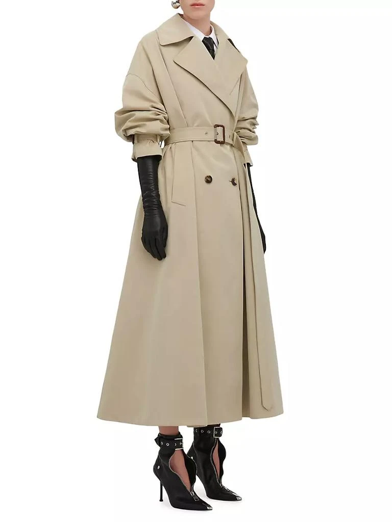商品Alexander McQueen|Long Belted Cotton Trench Coat,价格¥33645,第3张图片详细描述