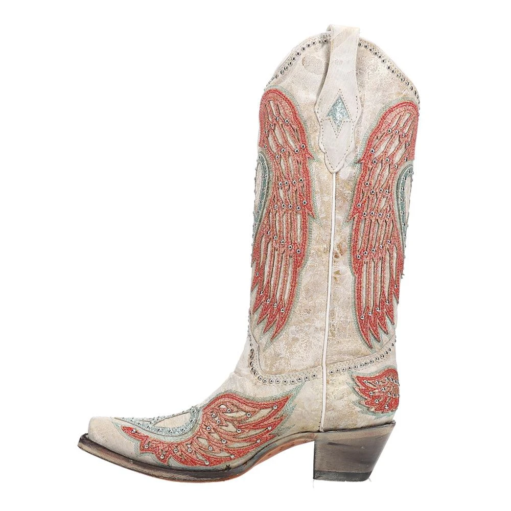 商品Corral Boots|Heart and Wings Snip Toe Cowboy Boots,价格¥2206,第3张图片详细描述