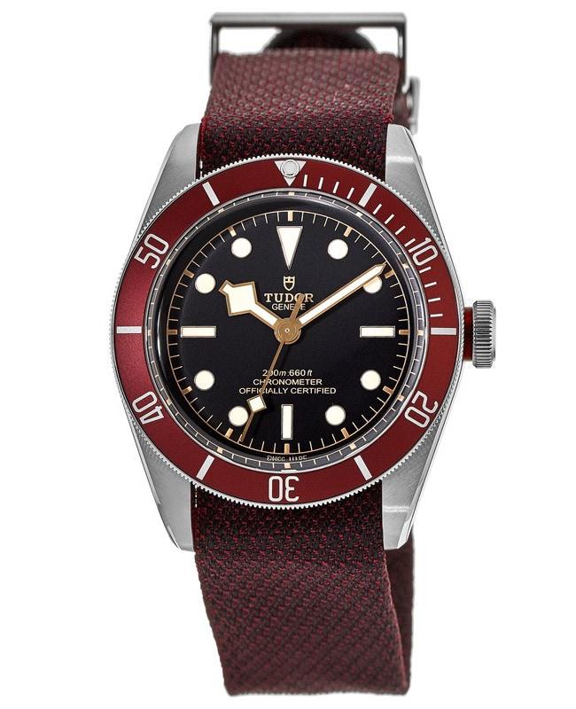 Tudor Black Bay 41 Red Bezel Burgundy Fabric Strap Men's Watch M79230R-0009商品第1张图片规格展示