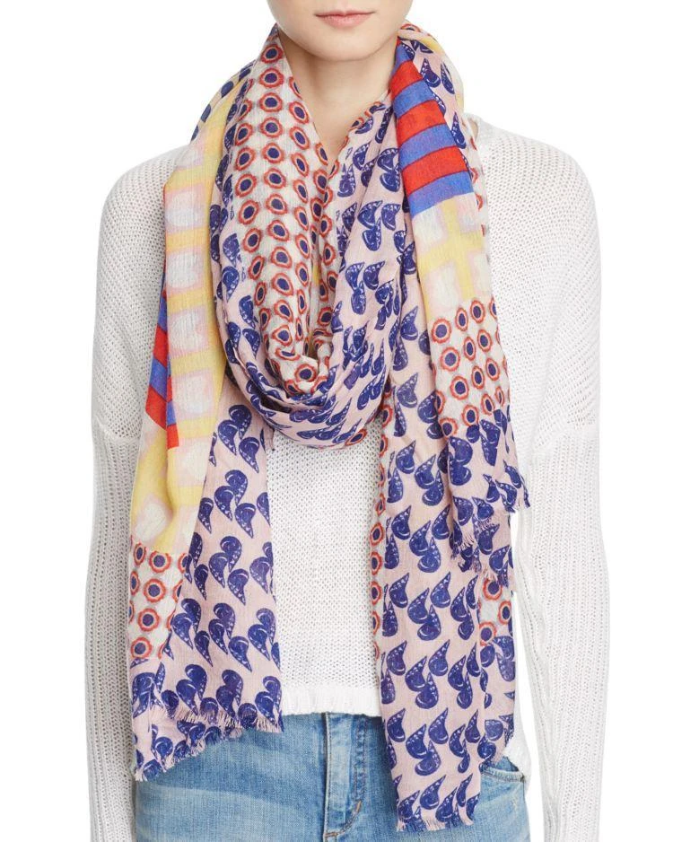 商品Yarnz|Borders Printed Oversize Scarf,价格¥736,第1张图片