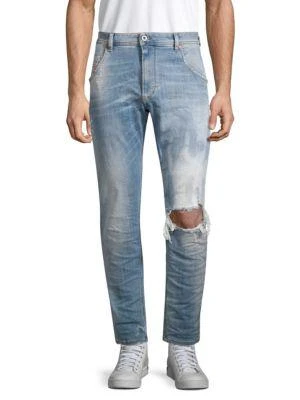 商品Diesel|Krooley Distressed Tapered Jeans,价格¥676,第1张图片