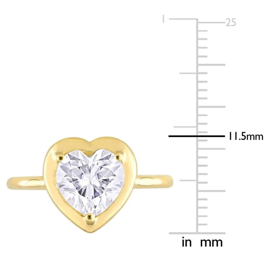 商品Amour|2 CT TGW Created Moissanite-White Fashion Ring 10k Yellow Gold,价格¥2414,第3张图片详细描述