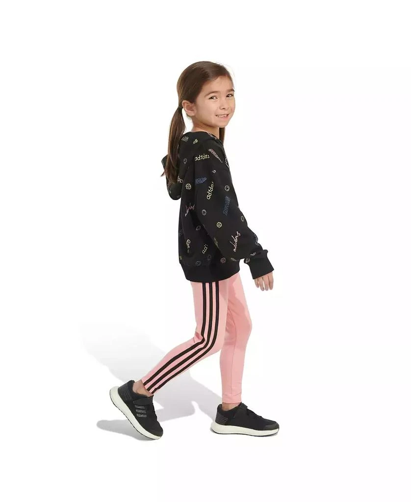 商品Adidas|Little & Toddler Girls Long Sleeve Printed French Terry Pullover Legging, 2-Piece Set,价格¥237,第3张图片详细描述