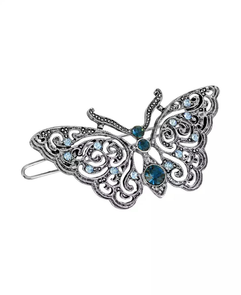 商品2028|Women's Silver-Tone Montana Crystal Butterfly Barrette,价格¥344,第1张图片