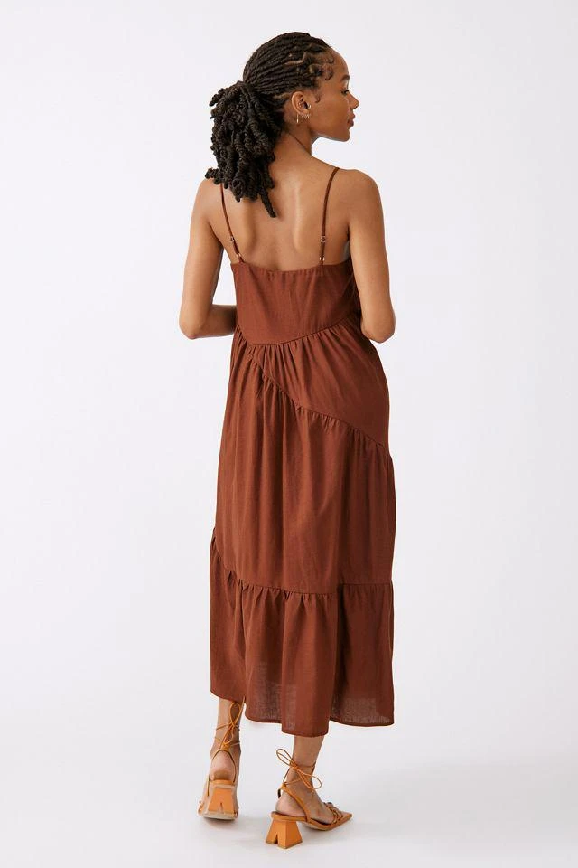 商品Urban Renewal|Urban Renewal Linen Seamed Midi Dress,价格¥302,第2张图片详细描述