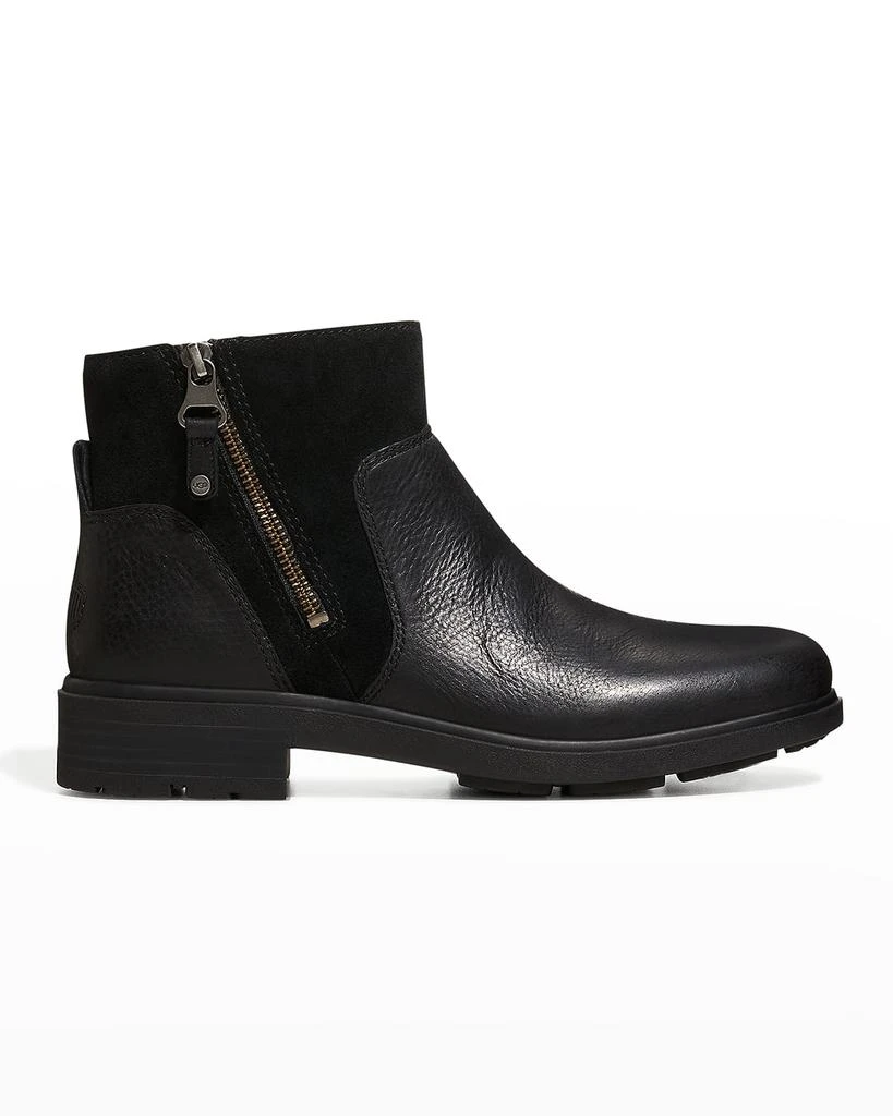 商品UGG|Harrison Waterproof Mix-Leather Zip Ankle Booties,价格¥377,第1张图片