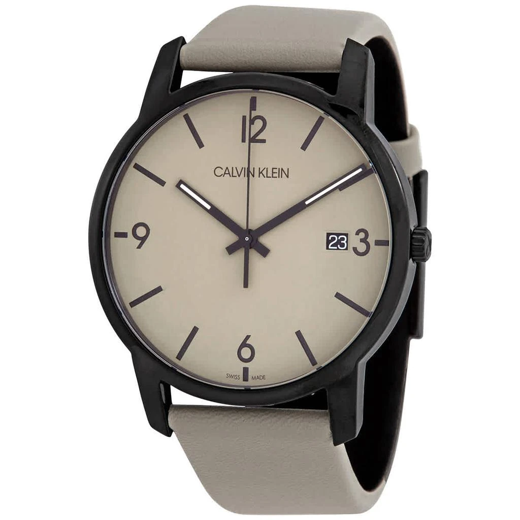 商品Calvin Klein|Calvin Klein City Quartz Beige Dial Mens Watch K2G2G4GK,价格¥335,第1张图片