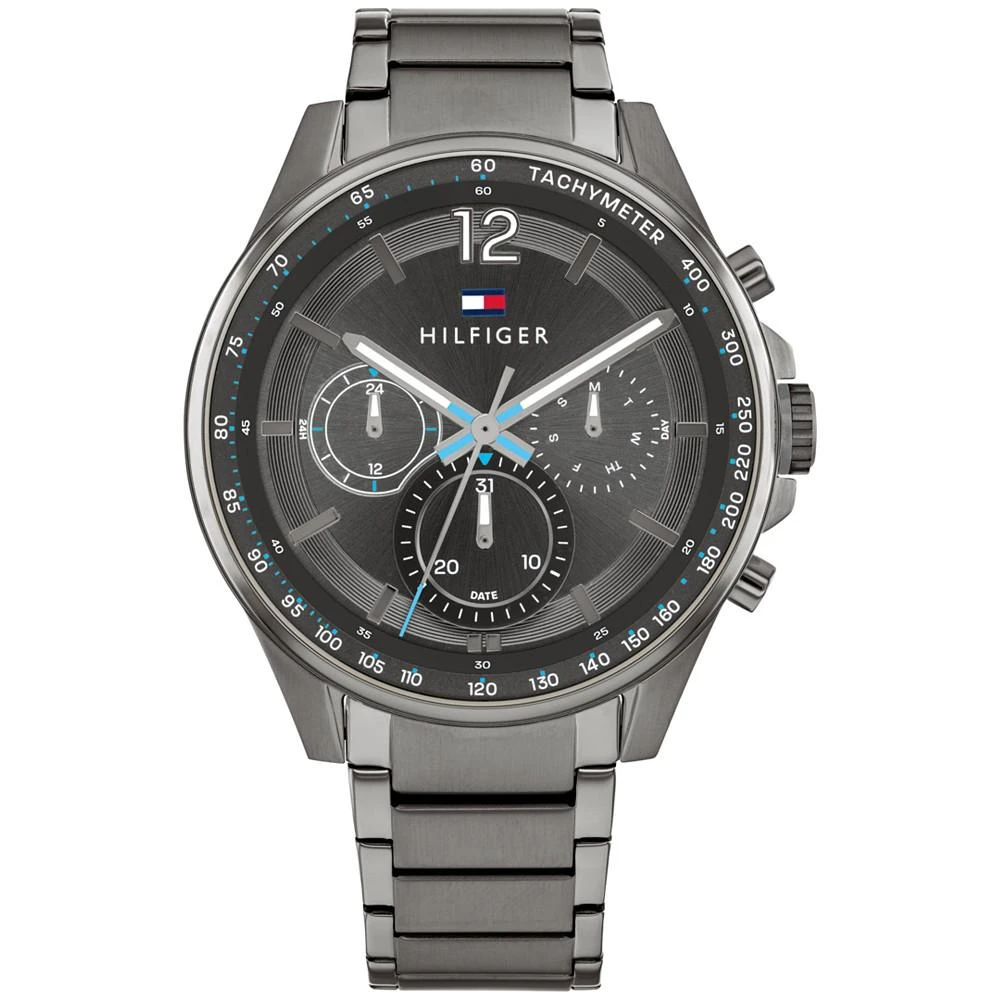 商品Tommy Hilfiger|Men's Gray-Tone Stainless Steel Bracelet Watch 44mm,价格¥1362,第1张图片