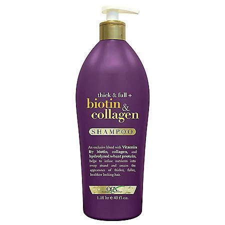 商品OGX|OGX Thick & Full + Biotin & Collagen Shampoo, 40 fl. oz.,价格¥123,第1张图片