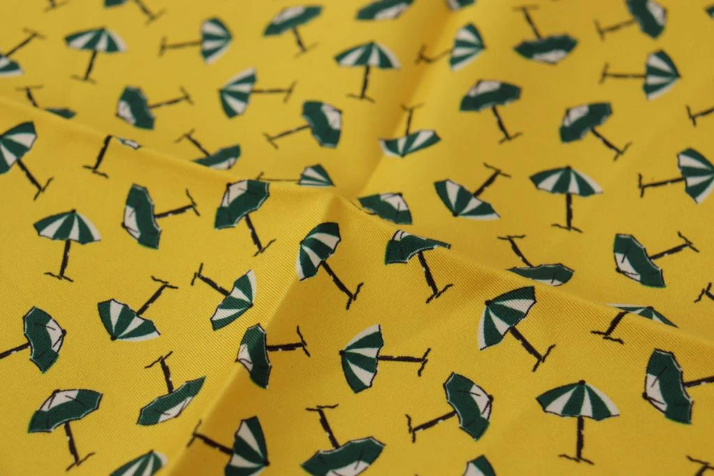 商品Dolce & Gabbana|Dolce & Gabbana Yellow Printed DG Logo Square Mens Handkerchief Scarf,价格¥964,第2张图片详细描述