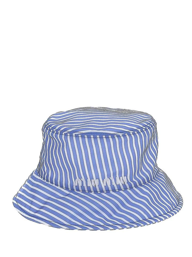 商品Miu Miu|Striped Bucket Hat,价格¥2584,第1张图片