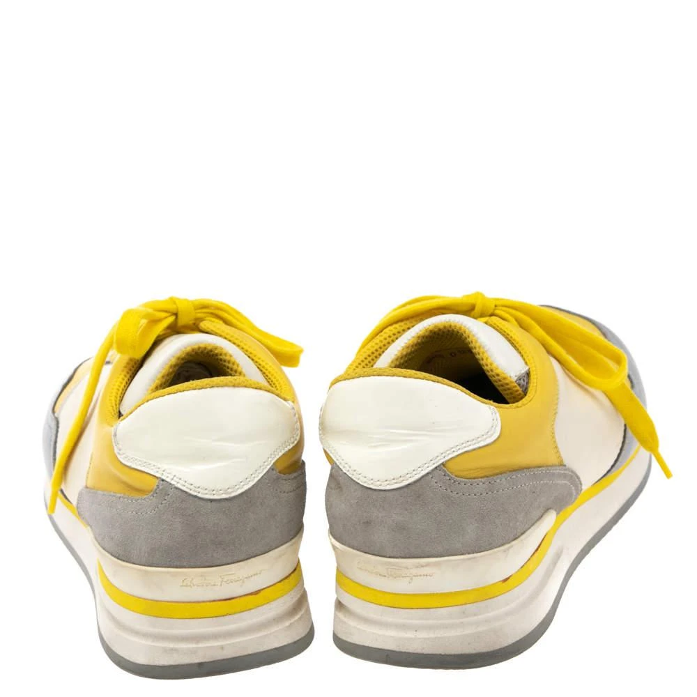 商品[二手商品] Salvatore Ferragamo|Salvatore Ferragamo Multicolor Leather And Suede Lace Up Sneakers Size 43,价格¥1473,第5张图片详细描述